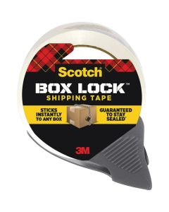 3M Scotch Box Lock 1.88 In. x 38.2 Yd. Clear Shipping Packaging Tape