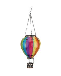 Regal Art & Gift Large Rainbow Hot Air Balloon Solar Lantern