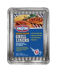 Kingsford 11.75 In. W. x 16 In. L. Heavy-Duty Aluminum Non-Stick Grill Liner (4-Pack)