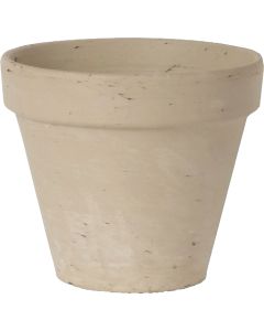 Ceramo 6-3/4 In. H. x 7-3/4 In. Dia. White Basalt Clay Standard Flower Pot