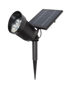 Moonrays Black 8 SMD LED Up to 8-Hour Run Time Solar Spotlight