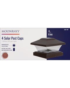 Moonrays Bronze LED Solar Post Cap (4-Pack)