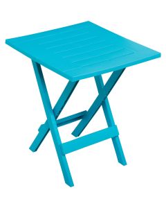 Gracious Living Quick-Fold 17 In. Square Intense Teal Folding Side Table
