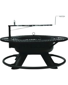 Pit Boss 2-In-1 24 In. Black Round Fire Pit & Grill