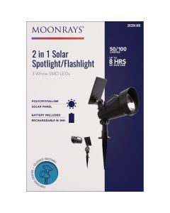 Moonrays Black SMD LED 2-In-1 Solar Spotlight/Flashlight