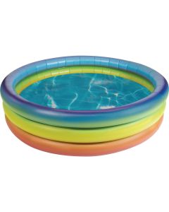 PoolCandy 15 In. D. x 60 In. Dia. Rainbow Haze Inflatable Sunning Pool
