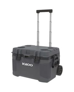 Igloo TrailMate 52 Quart 2-Wheeled Cooler, Carbonite