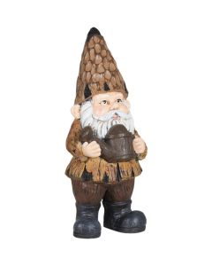 Alpine 16 In. H. MGO Gnome Holding Watering Can Statue