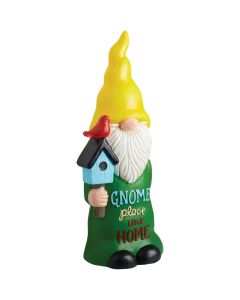 Alpine 24 In. H. MGO Gnome Statue with Gnome Place Like Home Verse