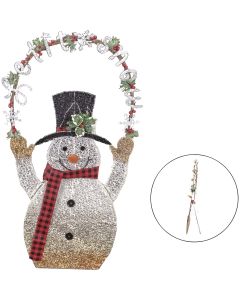 Alpine 42 In. Warm White LED Snowman Lighted Decoration