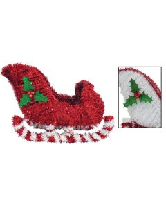 Youngcraft 9 In. Tinsel Sleigh Holiday Decoration