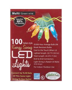 J Hofert Multi 100-Bulb Italian Style LED Light Set