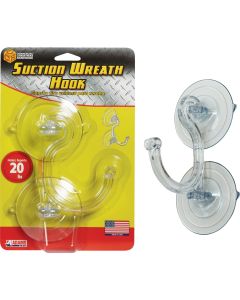 Commercial Christmas Hardware Giant 3 In. 20 Lb. Holding Capacity Double Suction Cup Wreath Hook