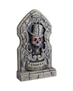 24 In. LED Animated Talking Lighted Tombstone Halloween Decoration