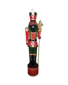 60 In. H. LED Lighted African American Christmas Nutcracker
