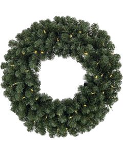 Gerson 30 In. 50-Bulb Color Changing LED Balsam Pine Prelit Wreath