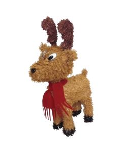Youngcraft 14 In. Tinsel 3-Dimensional Reindeer with Red Scarf