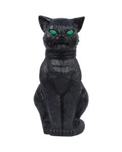 16 In. LED Head-Turning Lighted Cemetery Cat Halloween Decoration