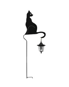41.81 In. LED Cat with Hanging Lantern Halloween Lighted Decoration