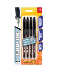 ProMarx Grip DX Fine Point Black Ballpoint Pen (4-Pack)