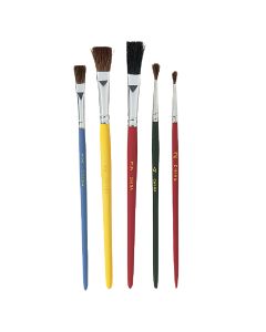 Duro Assorted Sizes And Assorted Bristle Material Artist Brush Set (5 Pieces)