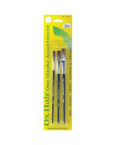 Duro Assorted Sizes Ox Hair Artist Brush Set (3 Pieces)