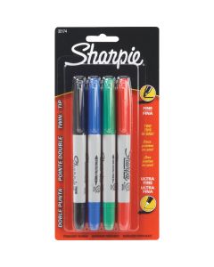Sharpie Assorted Color Fine & Ultra Fine Twin Tip Permanent Marker (4-Pack)