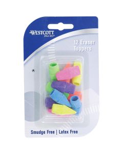Westcott Cap Pencil Eraser (12-Pack)