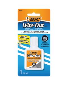 Bic Wite-Out Plus 0.7 Fl. Oz. Foam Brush Applicator Correction Fluid