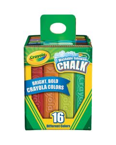 Crayola Multi Color Washable Sidewalk Chalk, (16-Count)