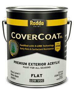 Rodda Covercoat XL Exterior Waterborne Acrylic Satin Bright White 5 Gallon