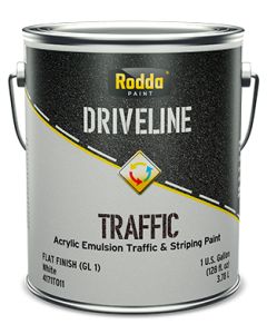 Image of Rodda Driveline Traffic Exterior Waterborne Acrylic Emulsion Striping Paint 1 Gallon