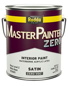 Image of Rodda Master Painter Zero Satin Bright White Base 1 Gallon