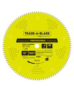 Image of Trade-A-Blade 10" X 100t Aluminum Miter Saw Blade