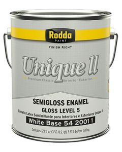 Rodda Unique II Interior/Exterior Waterborne Acrylic Enamel Semi-Gloss Neutral 1 Gallon