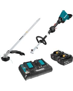 36V (18V X2) LXT® Brushless Couple Shaft Power Head Kit with String Trimmer Attachment, dual port charger (5.0Ah)