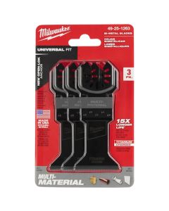 Image of MILWAUKEE® OPEN-LOK™ 1-3/4" TITANIUM CHARGED™ Bi-Metal Multi-Material Multi-Tool Blades 3PK