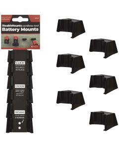 Image of StealthMounts Milwaukee M12 Tool Battery Mounts (6-Pack)