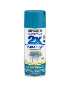 12 Oz Rust-Oleum 334074 Lagoon Painter's Touch 2X Ultra Cover Paint + Primer Spray Paint, Satin