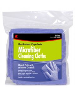 12" x 12" Buffalo 64000 Blue Buffalo Microfiber Cleaning Cloth 3-Pack