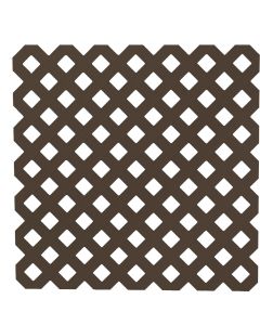 Deckorators 4 Ft. W x 8 Ft. L x 1/8 In. Thick Dark Brown Vinyl Privacy Lattice Panel