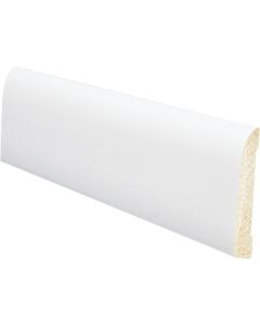 Inteplast Building Products 7/16 In. W. x 3-3/16 In. H. x 8 Ft. L. Crystal White Polystyrene Ranch Base Molding