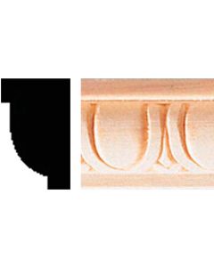 House of Fara 5/8 In. x 1 In. x 8 Ft. Hardwood Decorative Egg & Dart Detail Molding