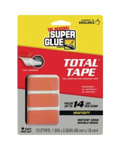 Super Glue Total Tape Pre-Cut Strip (10-Count)