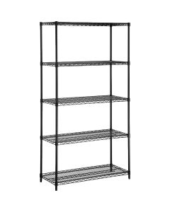 Honey Can Do 35 In. x 72 In. x 13 In. 5-Tier Black Stainless Steel Shelf