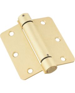 3-1/2 In. x 1/4 In. Radius Brass Spring Door Hinge