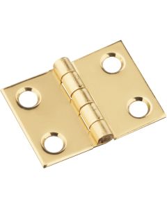 National 3/4 In. x 1 In. Brass Medium Decorative Hinge (2-Pack)