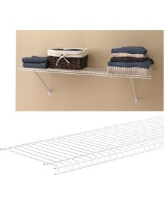 ClosetMaid SuperSlide 6 Ft. W. x 12 In. D. Ventilated Closet Shelf, White