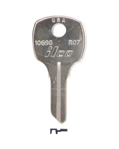 ILCO Russwin Nickel Plated File Cabinet Key, R07/1069G (10-Pack)