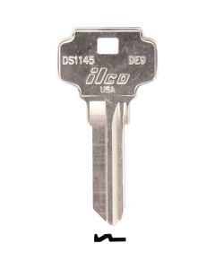 ILCO Dexter Nickel Plated House Key, DE9 / DS1145 (10-Pack)